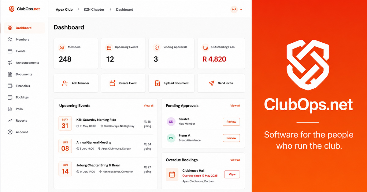 Club Management Software for Real Clubs | ClubOps.net